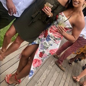 Dress white and floral